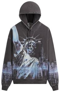 Толстовка Kith NY to the World Neon Liberty Vintage Nelson Hoodie, черный