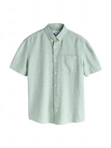 Next Рубашка на пуговицах Regular fit в зеленом цвете