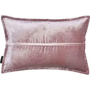 Декоративная подушка Glam, однотонная, молния, наволочка без наполнителя, 1 штука Done., пастельно-розовый/однотонный