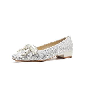 Туфли на высоком каблуке 3 см, женские, серебристо-золотые Bamiti, Silver