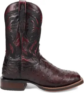 Мужские сапоги Dan Post Mens Alamosa с вышивкой, квадратный носок, без шнуровки, средняя голень - коричневые