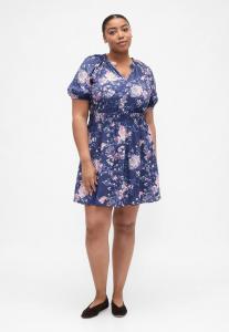 Платье GAP PUFF SMOCKED MINI, Blue