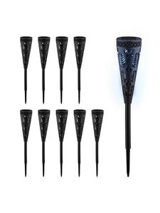 Relaxdays 10 солнечных ламп черного цвета