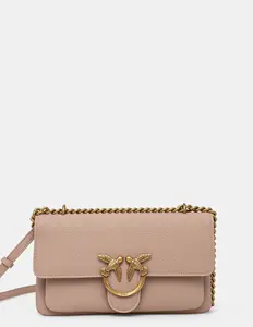 Кожаная сумочка Pinko, розовый