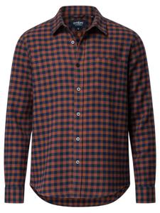 Ombre Рубашка на пуговицах Regular fit 'OM-SHCS-0150' в коричневом цвете