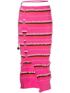 Jacquemus юбка миди La jupe maille Concha, розовый
