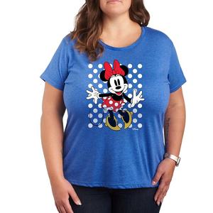 Футболка Disney's Minnie Mouse Plus с рисунком в горошек, цвет Heather Royal Blue