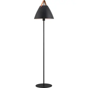 Настольная лампа Stehlampe Strap E27 Design For The People, черный/коричневый