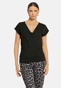 Футболка с принтом MIT STRASS-STEINEN MADELEINE, черный