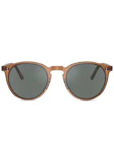 Солнцезащитные очки O'Malley Sun в оправе панто Oliver Peoples, коричневый