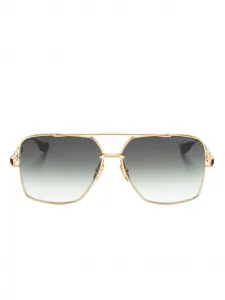 Солнцезащитные очки в квадратной оправе с логотипом Dita, золотистый