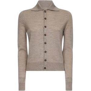 Вязаный кардиган на пуговицах MM6 Maison Margiela, бежевый