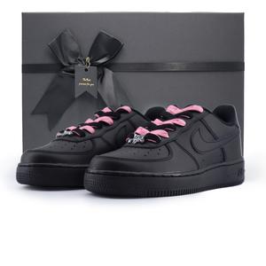 Детские кроссовки для скейтбординга Air Force 1 Low с противоскользящей подошвой и износостойким верхом для подростков Nike, черный