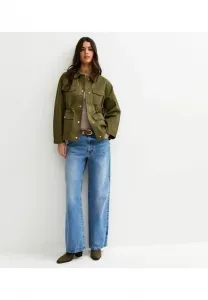 Легкая куртка-рубашка с четырьмя карманами New Look, Olive