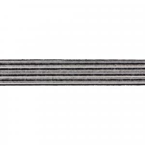 Лента в тонкую полоску Melrose International, 2 штуки, черный / белый