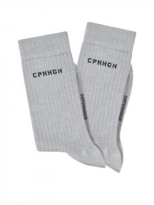 Copenhagen Studios Простые носки серого меланжевого цвета (2 шт. в длину)