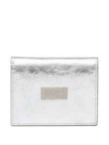 Кошелек с простроченным логотипом Mm6 Maison Margiela, серебристый