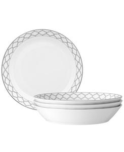 Набор из 4 обеденных тарелок Eternal Palace Coupe, на 4 персоны Noritake, цвет platinum