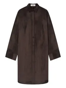 Вельветовое платье-рубашка миди Aeron, коричневый