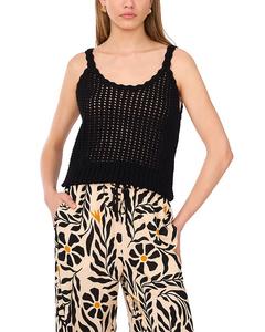 Топ с ажурной вязкой Pointelle 1.STATE, черный