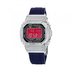 Часы Casio G-Shock Full Metal GMW-B5000 Series, смола, арт. GMW-B5000D-1, синий/белый ледяной