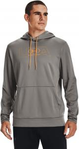 Толстовка Under Armour Armour Fleece Wordmark, Concrete (066)/Omega Orange