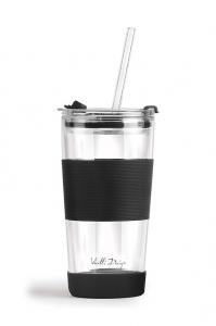 Термокружка fuori с трубочкой, 600 мл Vialli Design, черный