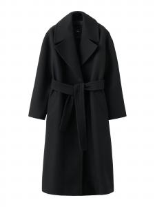 MANGO Межсезонное пальто 'Traviata' в черном цвете