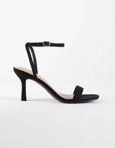 Черные босоножки на каблуке-шпильке New Look