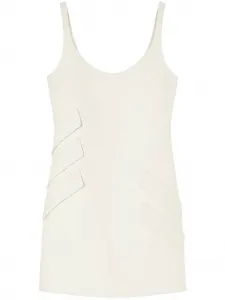 Платье мини с U-образным вырезом VERSACE, белый