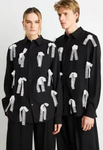 Рубашка унисекс с бантом gibson Sister Jane, Black