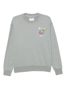 Толстовка с графичным принтом Musium Div., зеленый