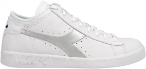 Мужские кроссовки Diadora Game Row Cut с металлической шнуровкой, повседневные - серебристый, белый, серебряный