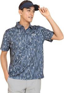 Мужская поло-рубашка Callaway C25134120 с коротким рукавом (впитывающая пот, быстросохнущая, с текстурированной сеткой) / для гольфа, темно-синий