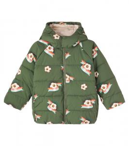 Нюка принт худи с капюшоном Konges Sløjd, Green/Kick it