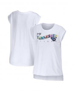 Женская белая футболка Tennessee Titans Greeting From Muscle WEAR by Erin Andrews, белый