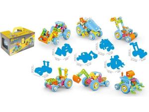 Красочные гибкие строительные блоки 118 элементов, экскаватор, трактор, строительная техника для отвинчивания и поворота Inna marka