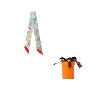 HERMES Шёлковый шарф Жемчужно-серый, Pearl Gray