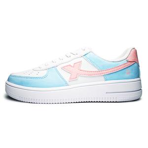 XTEP Кроссовки Air Force One Slip, легкие, увеличивающие рост, с низким верхом, для скейтбординга, унисекс, белые, синие, розовые