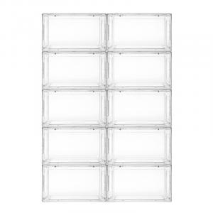 Стенка для хранения обуви JEKO&JEKO, 10 коробок, прозрачный