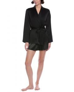 Короткий халат Petite Plume из шелковицы Mulberry Petite Plume, черный