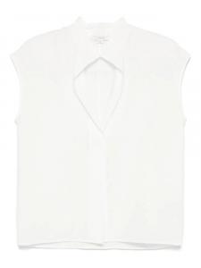 Блузка из вуали с рукавами-крылышками Vince, белый