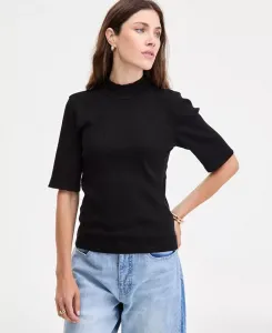 Женский топ с воротником-стойкой и рукавами до локтя On 34th, черный