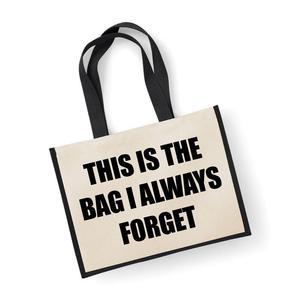 Большая черная джутовая сумка, эту сумку я всегда забываю 60 SECOND MAKEOVER, черный