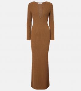 Платье макси из хлопковой смеси Beru Aya Muse, Moss