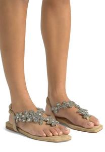 Сандалии с Т-образной застежкой PLANA DE CON PUNTERA CUADRADA Y CIERRE CON HEBILLA Alma en Pena, светло-коричневый