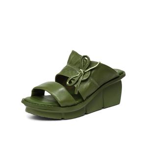 OCCAMAN Женские тапочки-шлёпанцы зелёные, цвет Green