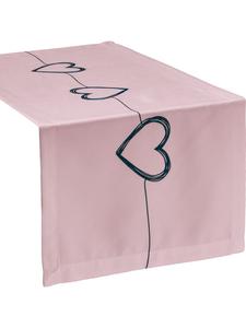 Erwin Müller Скатерть-дорожка розового и черного цвета