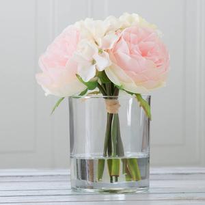 Цветочная композиция из искусственных гортензий и роз Pure Garden, розовый