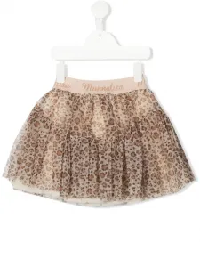 Пышная юбка с анималистичным принтом Monnalisa, нейтральный